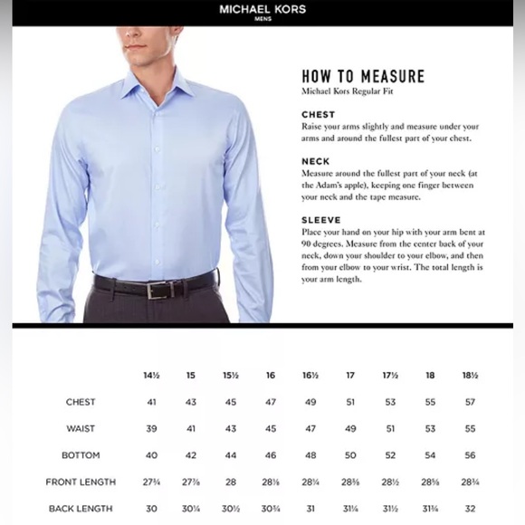 Michael Kors Men's Slim Fit Airsoft Stretch Dress Shirt - Picture 12 of 12